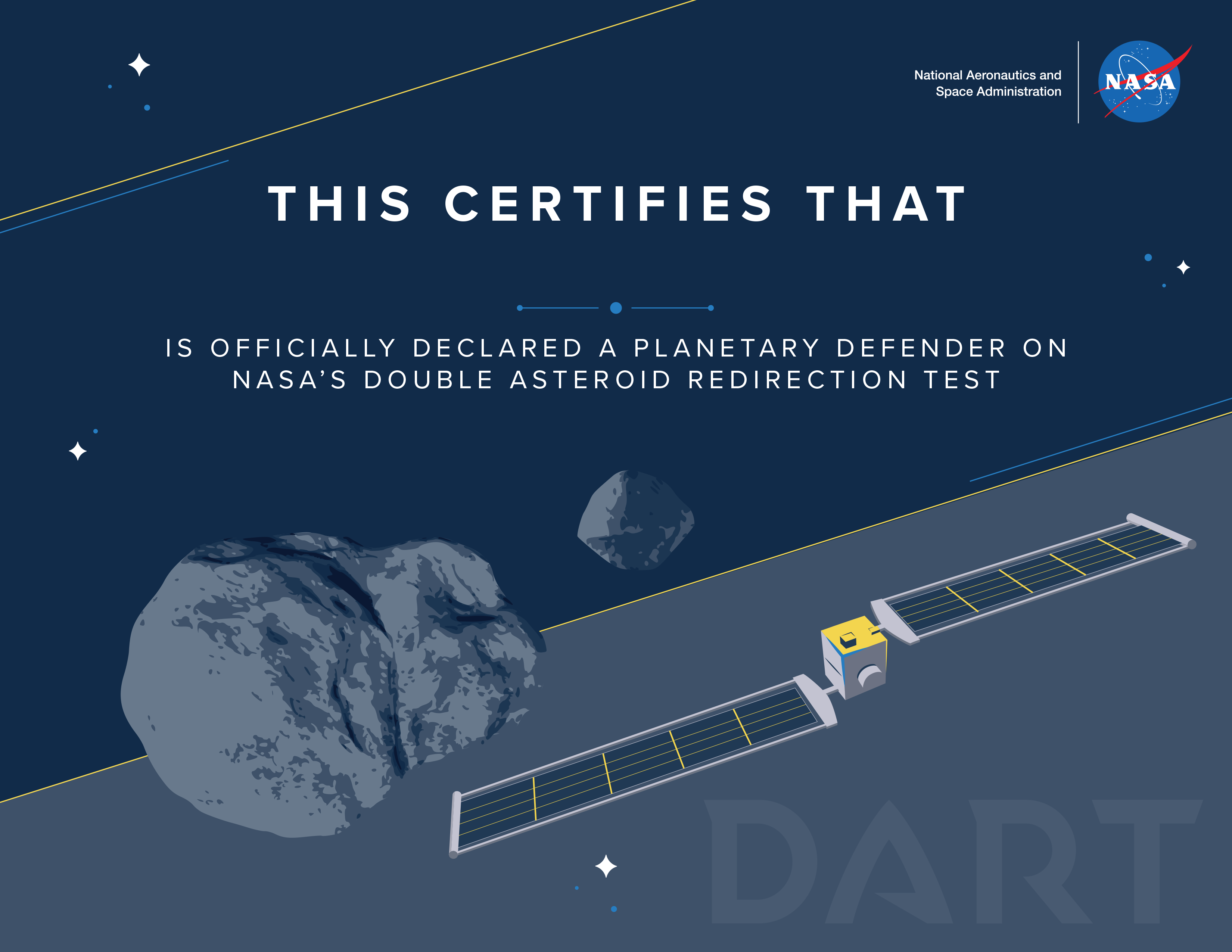 Planetary Defender Certificate